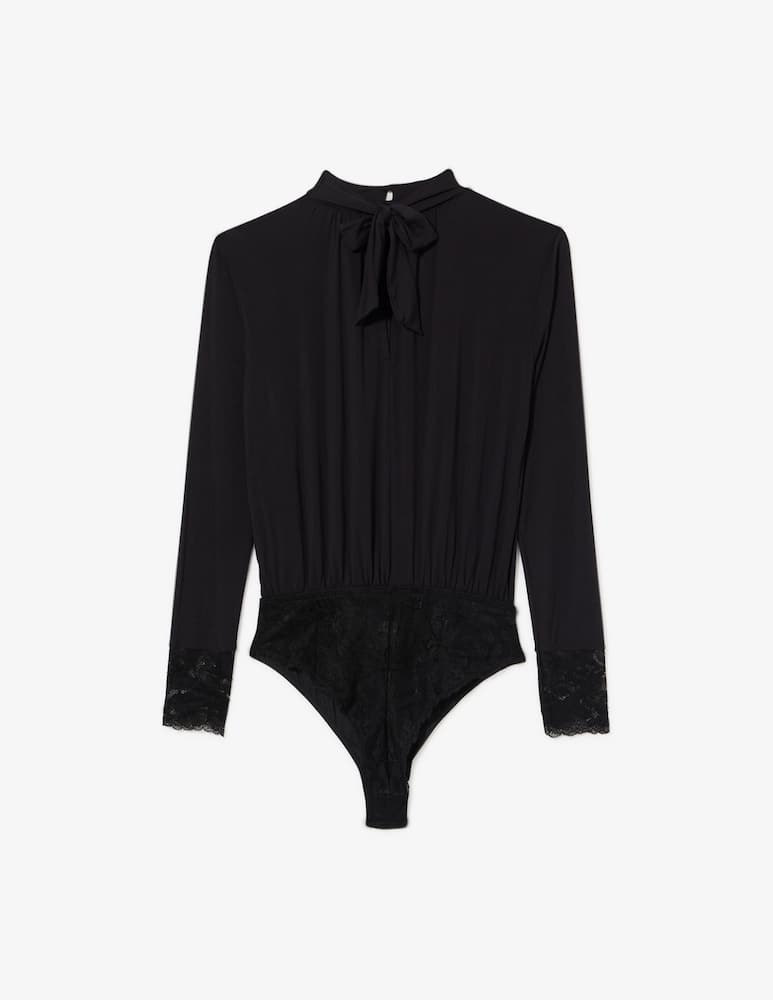 rinascente Emporio Armani Body manica lunga in pizzo di viscosa Dreamy