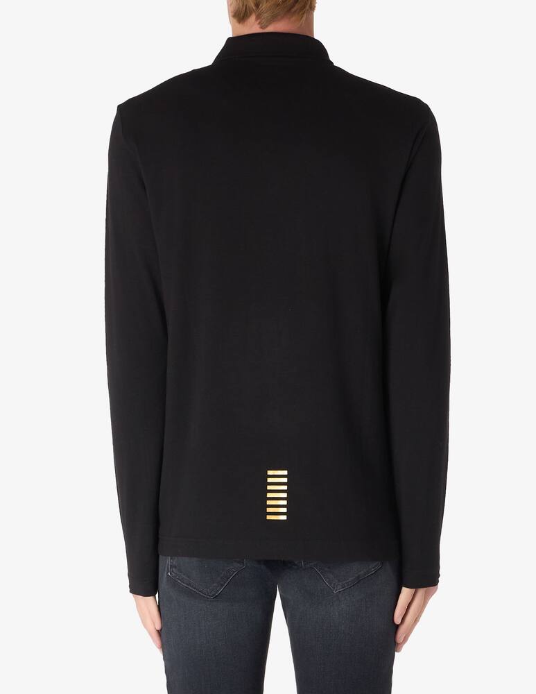 rinascente EA7 Logo long sleeve slim fit polo shirt