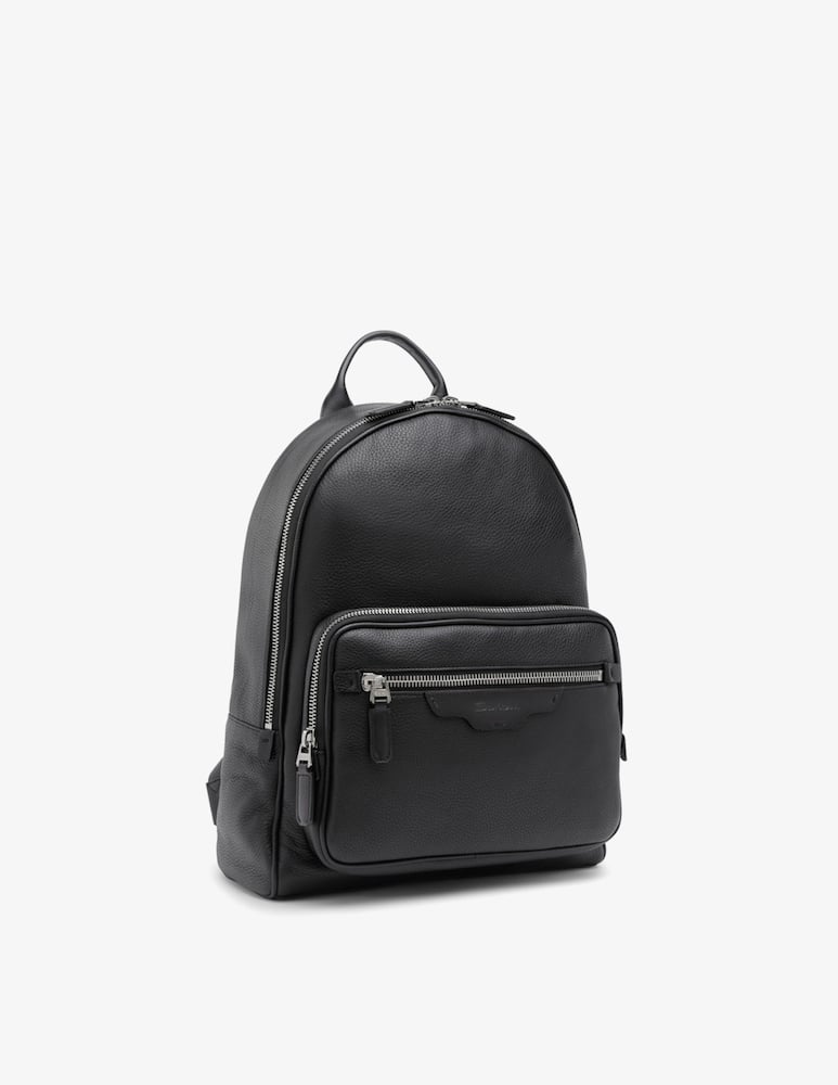 Santoni Leather zip pocket backpack - picture 3 Santoni Leather zip pocket backpack - picture 3
