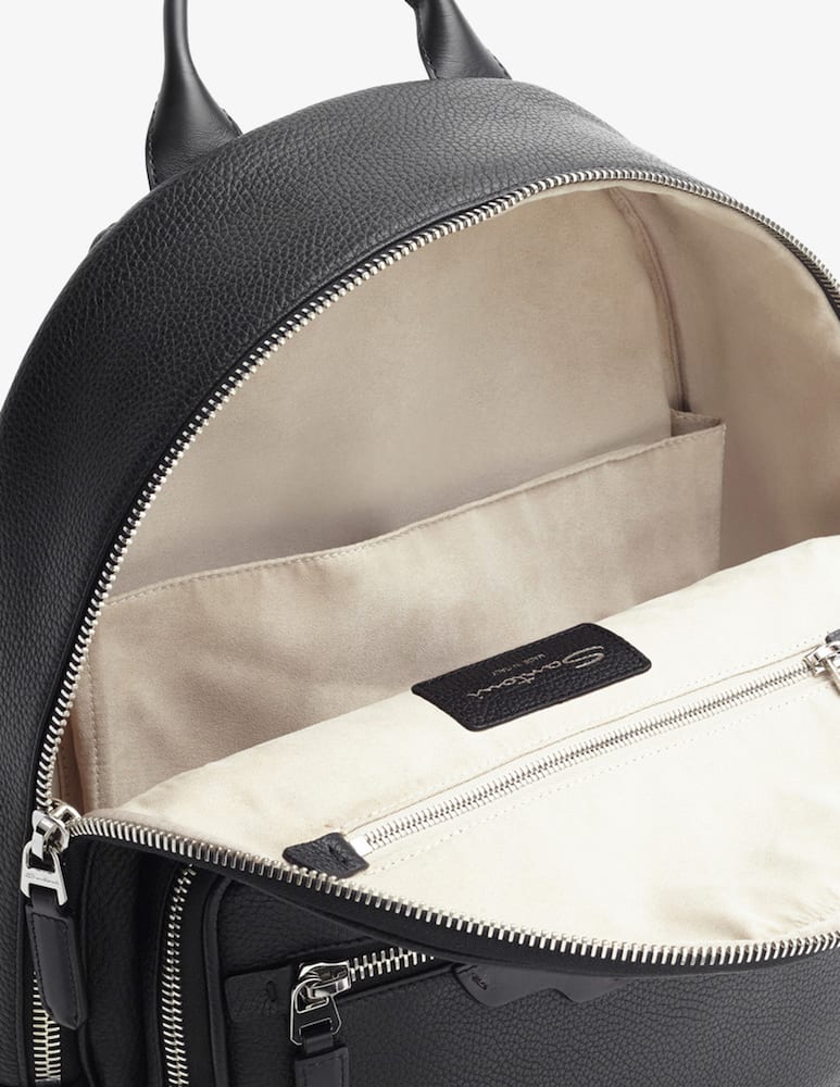 Santoni Leather zip pocket backpack - picture 5 Santoni Leather zip pocket backpack - picture 5