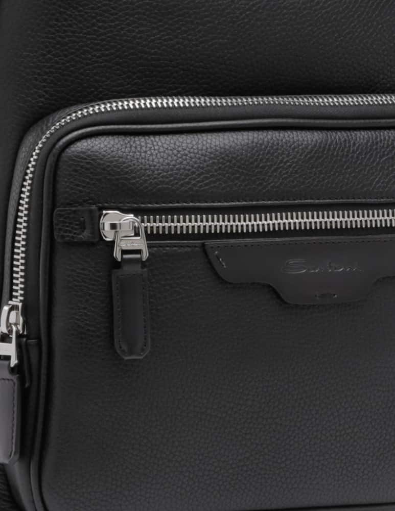 Santoni Leather zip pocket backpack - picture 6 Santoni Leather zip pocket backpack - picture 6