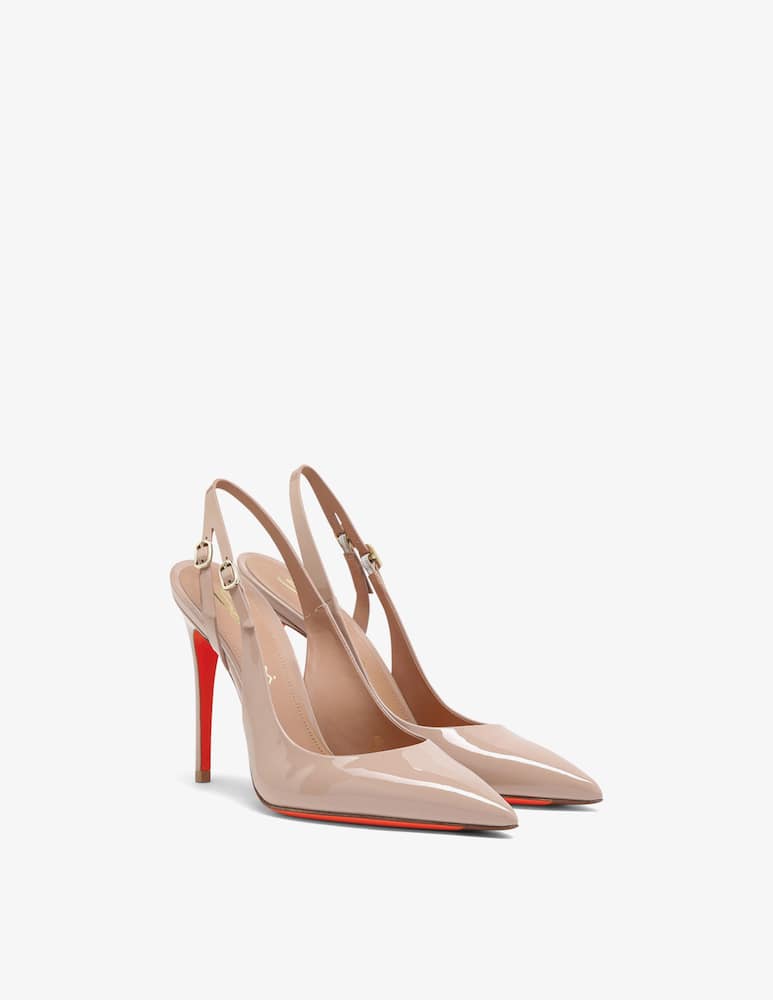 rinascente Santoni Pink patent leather high-heel slingback