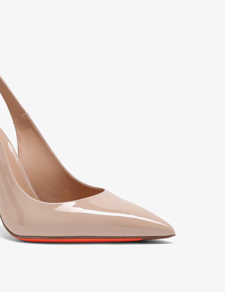 rinascente Santoni Pink patent leather high-heel slingback
