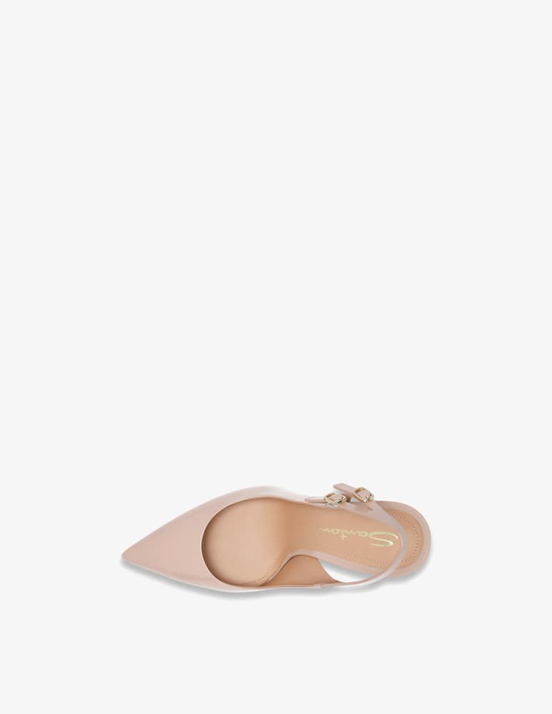 rinascente Santoni Pink patent leather high-heel slingback