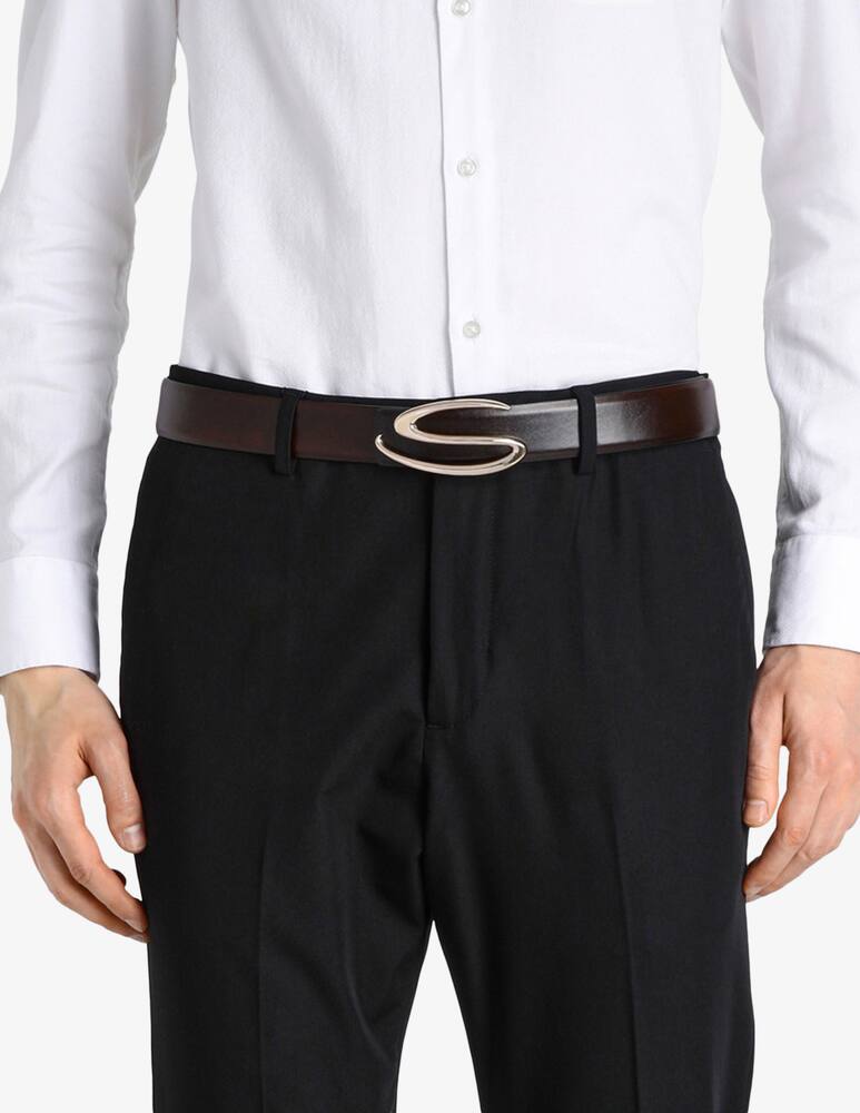 Santoni Leather belt with metal buckle - picture 2 Santoni Leather belt with metal buckle - picture 2