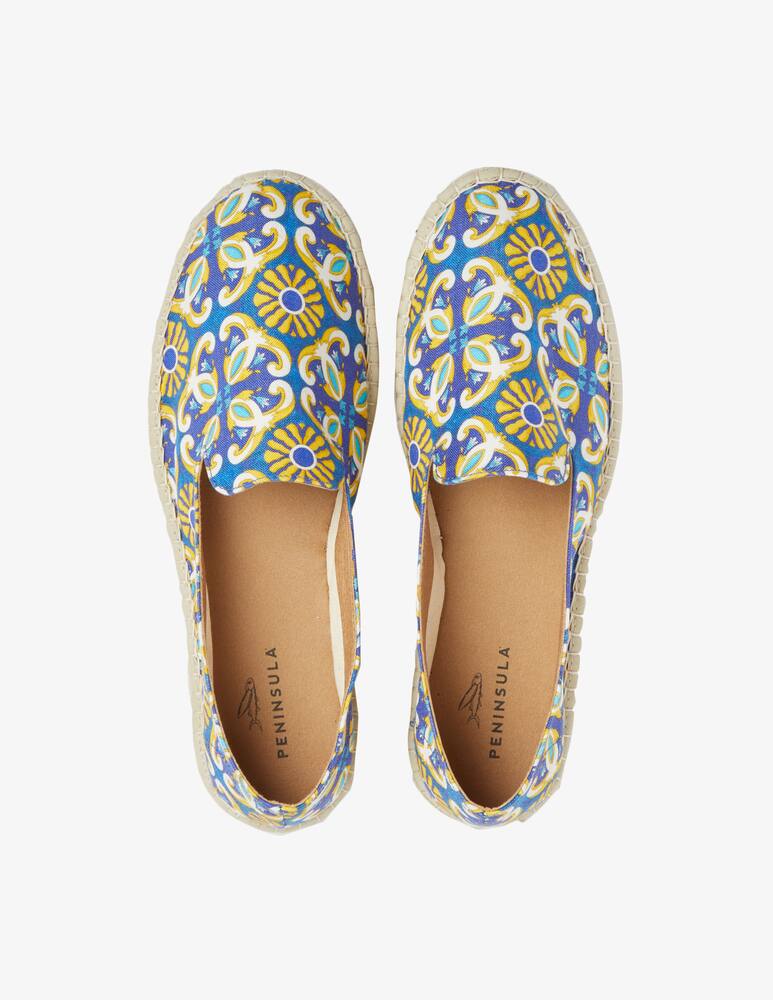rinascente Peninsula Printed linen espadrilles