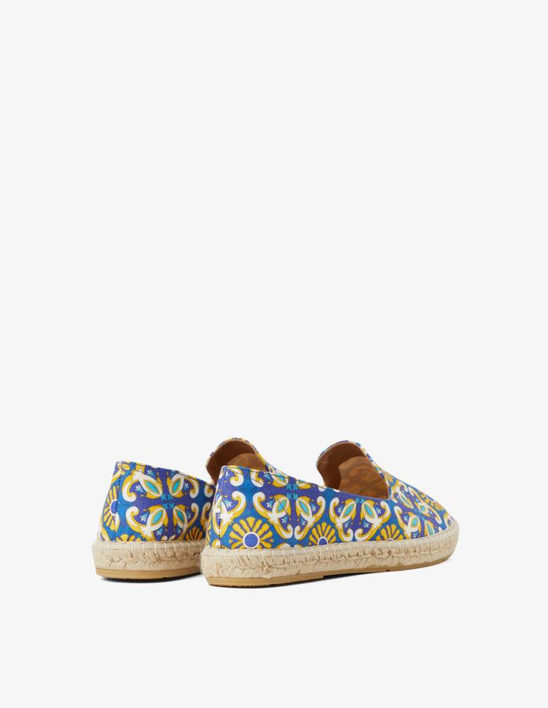 rinascente Peninsula Printed linen espadrilles