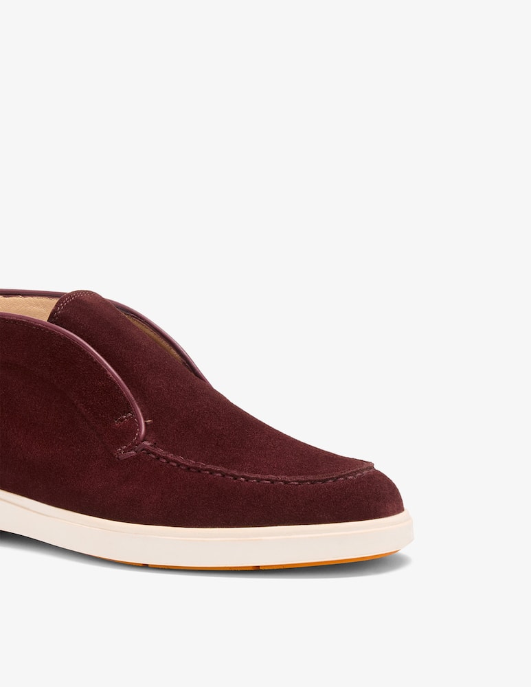 rinascente Santoni Desert stivaletti in suede bordeaux