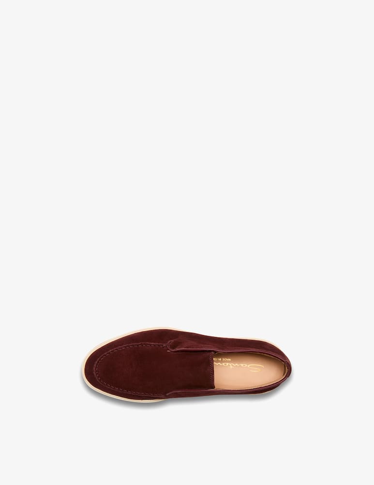 rinascente Santoni Desert stivaletti in suede bordeaux