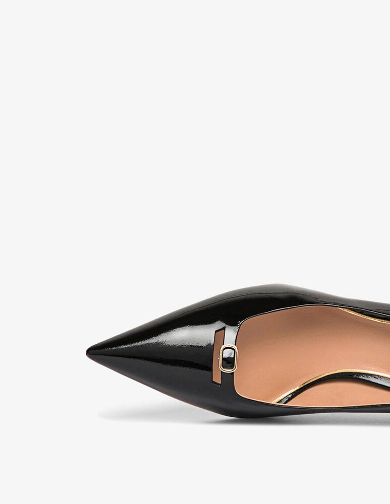 rinascente Santoni Black patent leather mid-heel pump