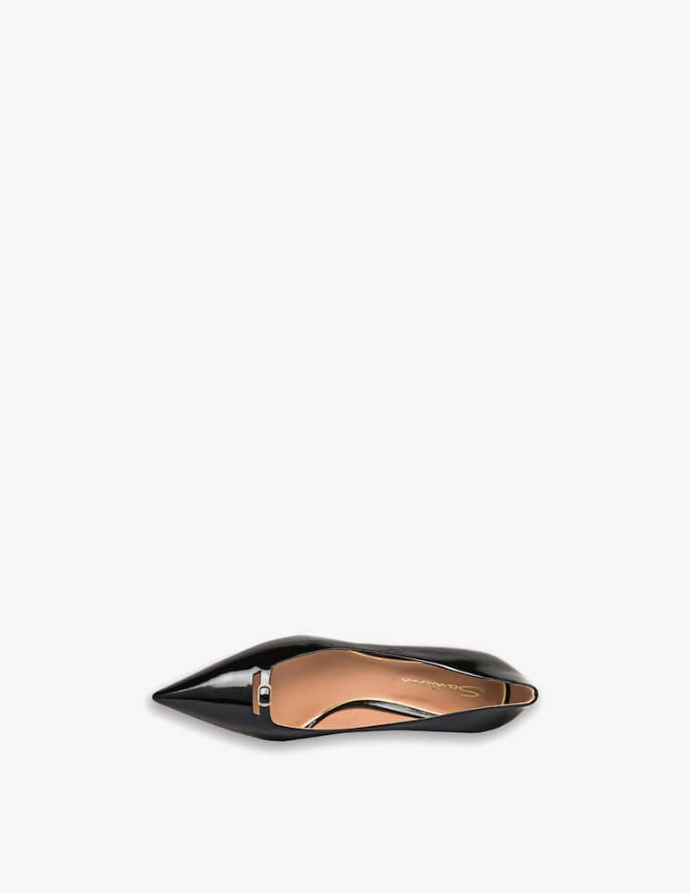 Santoni Black patent leather mid-heel pump - picture 6 Santoni Black patent leather mid-heel pump - picture 6