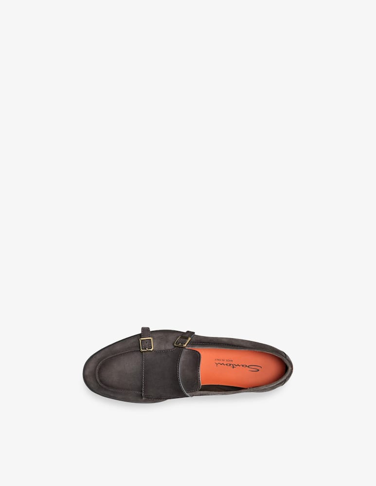 Santoni Suede double-monk loafers - picture 3 Santoni Suede double-monk loafers - picture 3