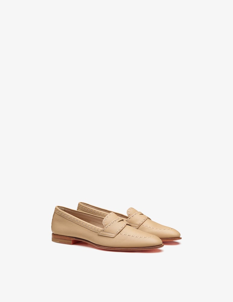 Santoni Mocassino penny in pelle marrone chiaro - immagine 4 Santoni Mocassino penny in pelle marrone chiaro - immagine 4