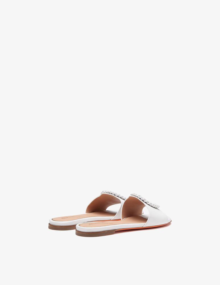 Santoni White leather slide sandal - picture 3 Santoni White leather slide sandal - picture 3