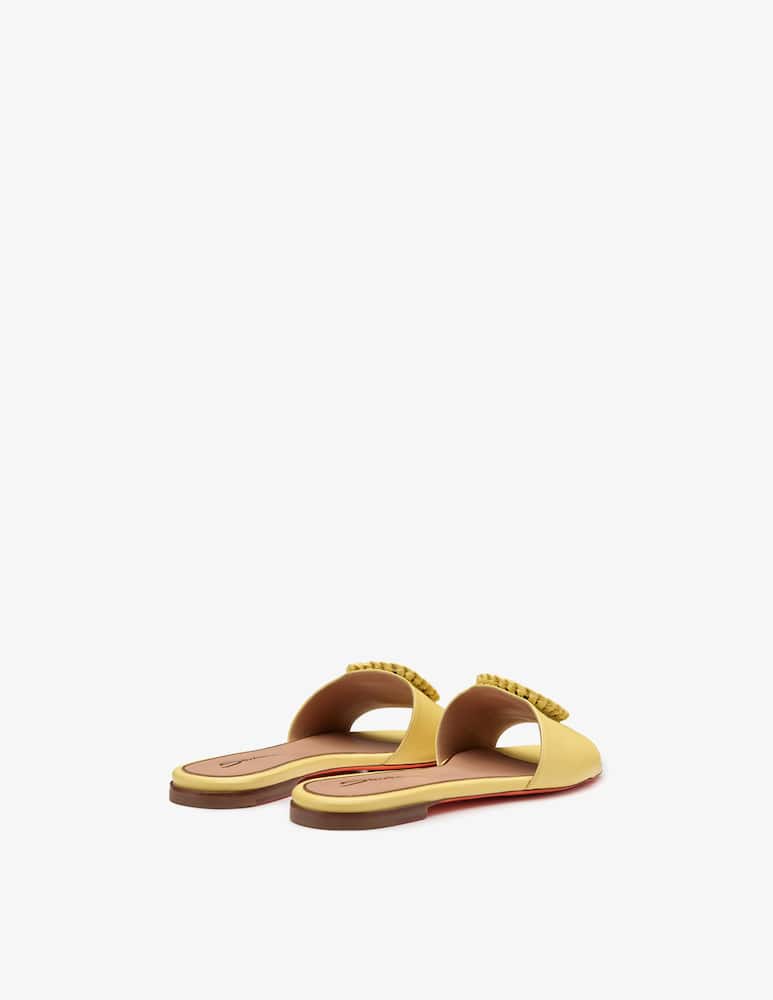 Santoni Yellow leather slide sandal - picture 3 Santoni Yellow leather slide sandal - picture 3