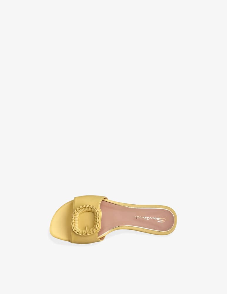 Santoni Yellow leather slide sandal - picture 5 Santoni Yellow leather slide sandal - picture 5