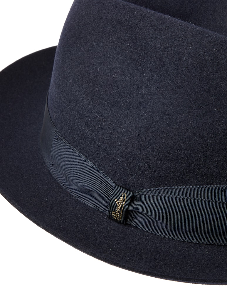 rinascente Borsalino Patterned strap medium brim marengo hat