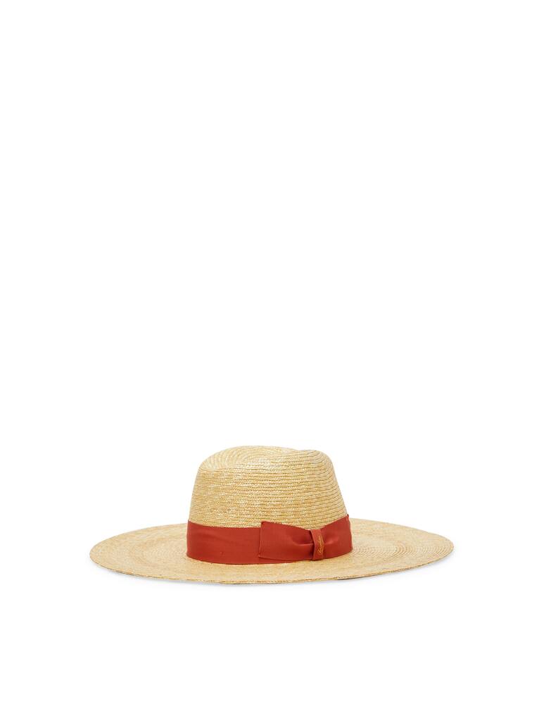 rinascente Borsalino Sophie straw braid wide brimmed - orange