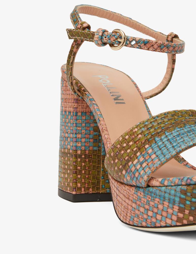 rinascente Pollini Sandali con zeppa in pelle