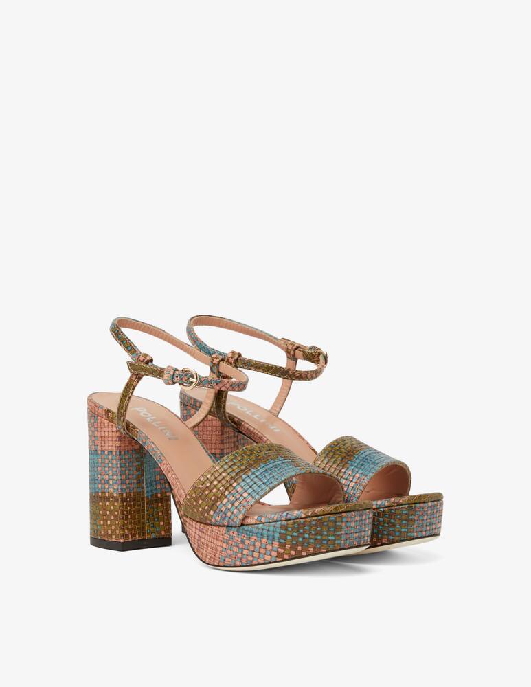 rinascente Pollini Sandali con zeppa in pelle