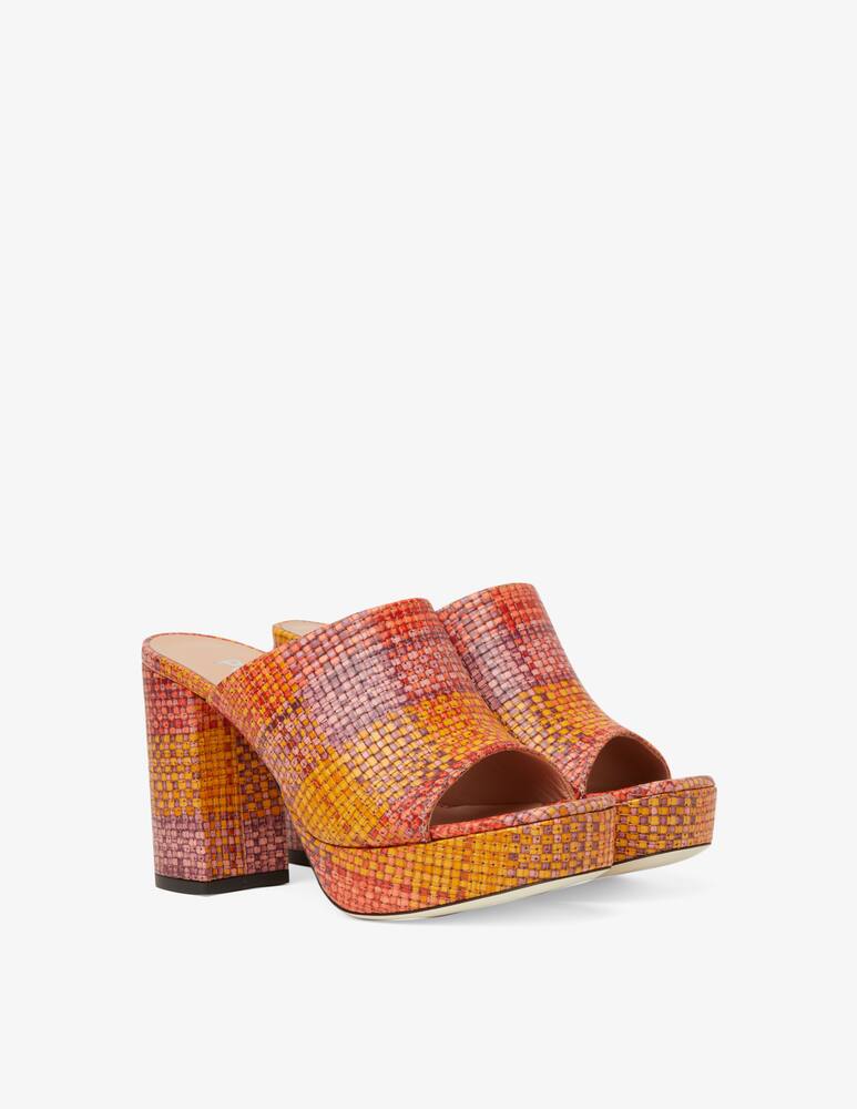rinascente Pollini Leather wedge mule