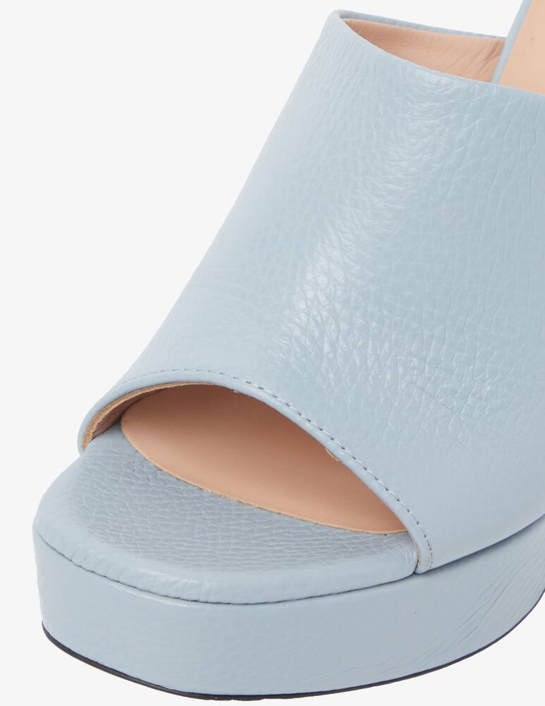 rinascente Pollini Mule con zeppa in pelle