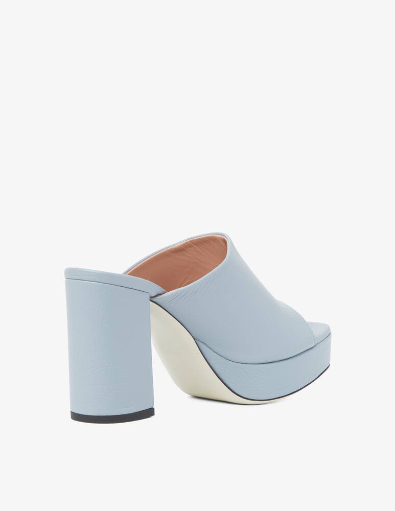 rinascente Pollini Mule con zeppa in pelle