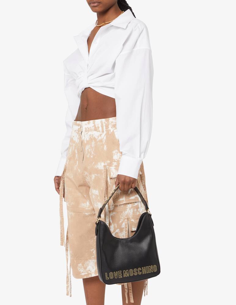 rinascente Love Moschino Borsa hobo con piccole borchie