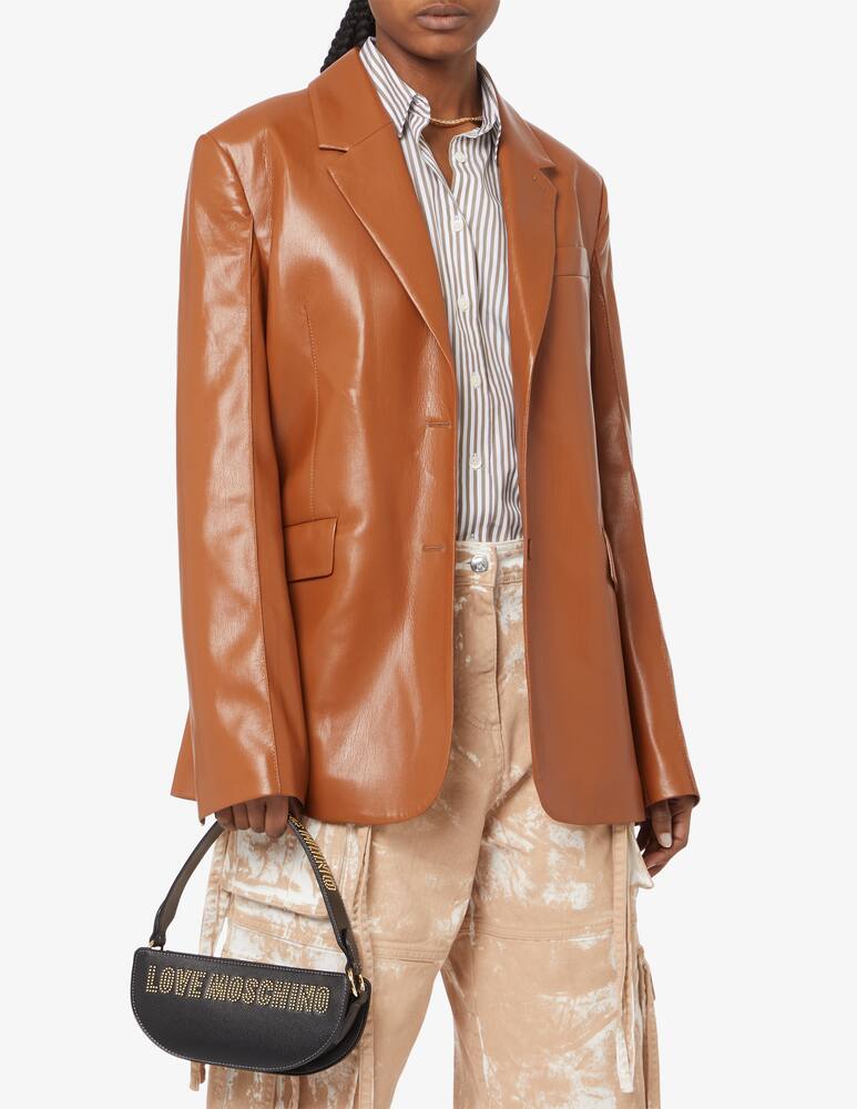 rinascente Love Moschino Little studs halfmoon bag