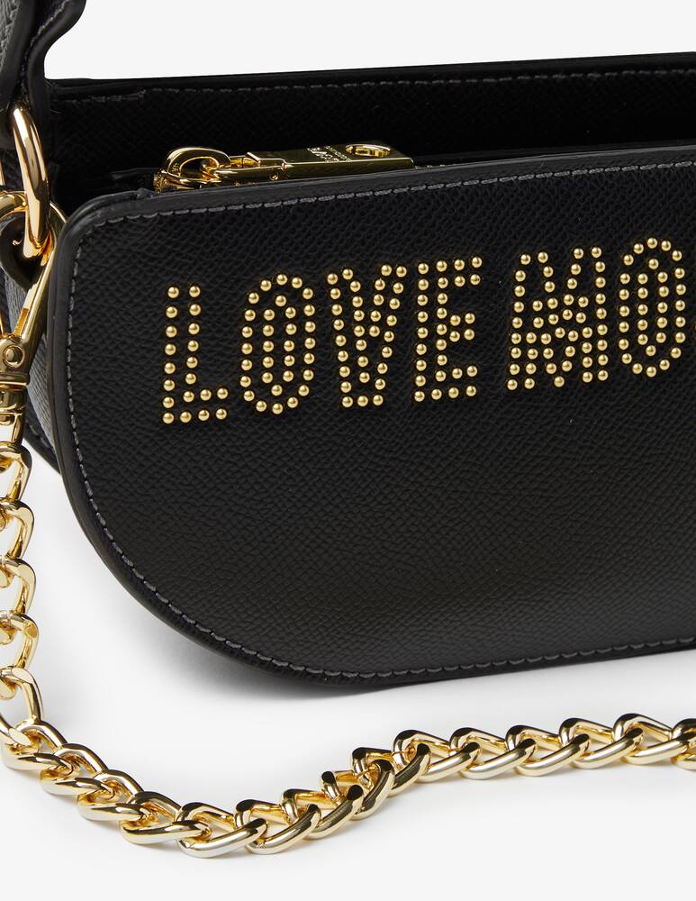 rinascente Love Moschino Little studs halfmoon bag