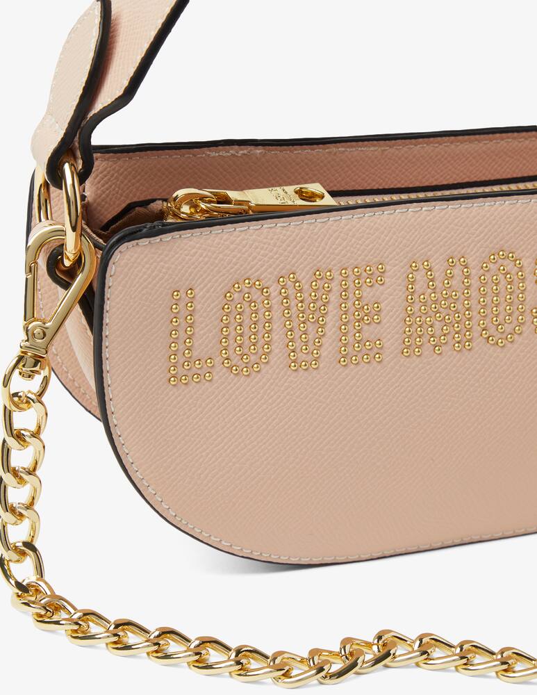 rinascente Love Moschino Borsa a mezzaluna con piccole borchie