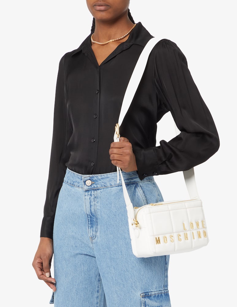 rinascente Love Moschino Borsa fotografica trapuntata ricamata