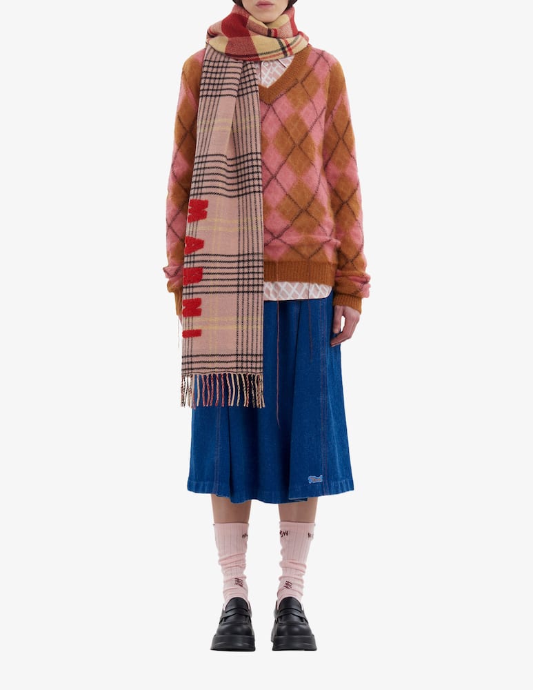 Marni Sciarpa in lana double check - immagine 2 Marni Sciarpa in lana double check - immagine 2