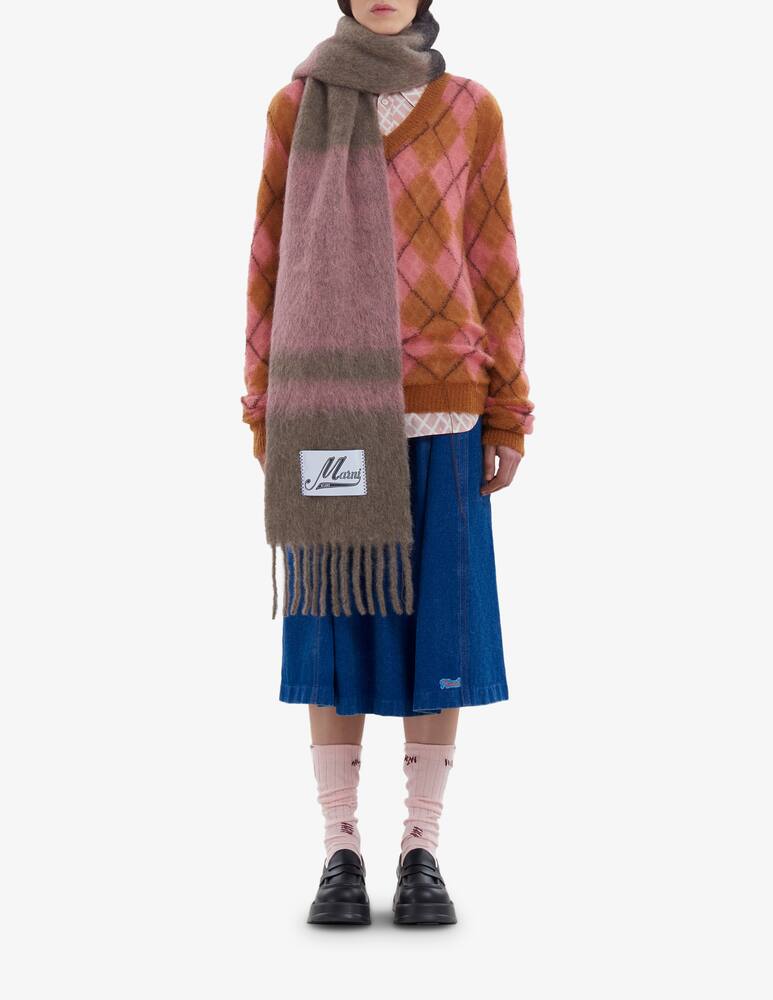 rinascente Marni Sciarpa in alpaca-mohair a righe