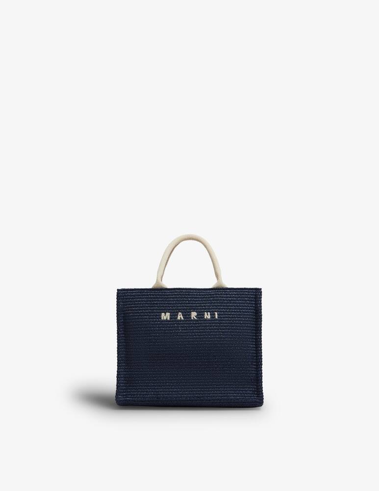 Marni Tote Bag piccola in tessuto effetto rafia - immagine 1