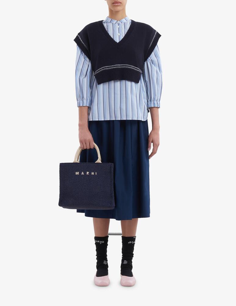 rinascente Marni Tote Bag piccola in tessuto effetto rafia