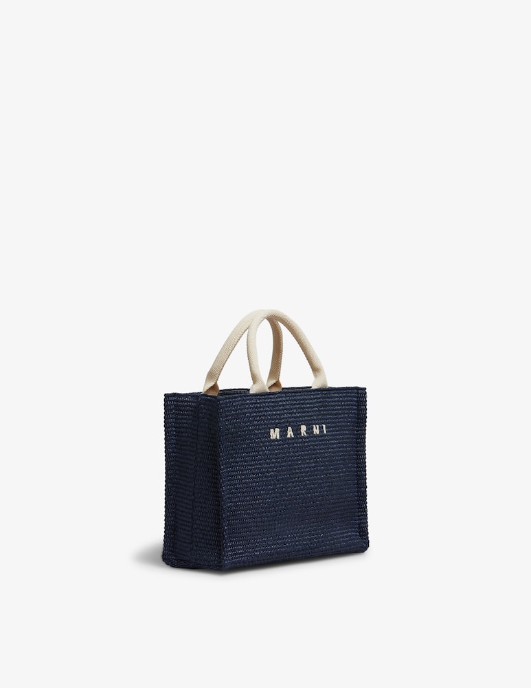 Marni Tote Bag piccola in tessuto effetto rafia - immagine 6