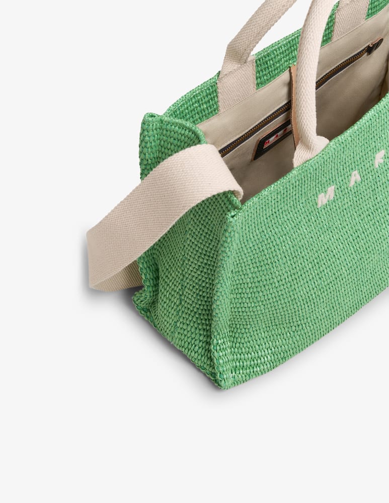Marni Tote Bag piccola in tessuto effetto rafia - immagine 3 Marni Tote Bag piccola in tessuto effetto rafia - immagine 3