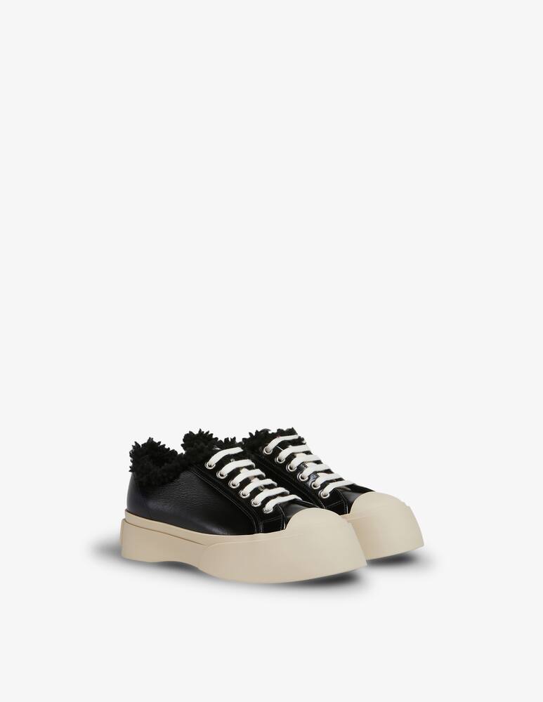 rinascente Marni Leather and shearling Pablo sneaker