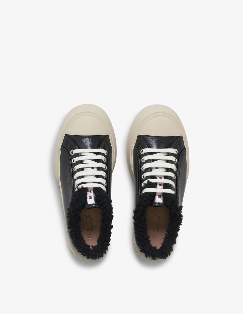 rinascente Marni Leather and shearling Pablo sneaker