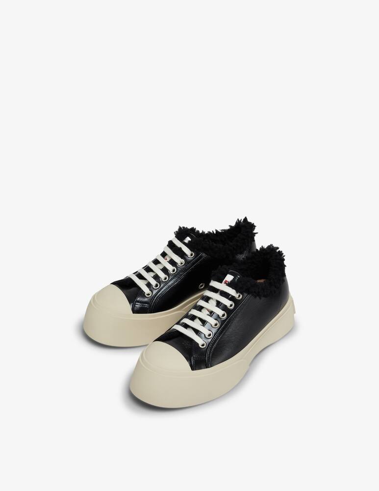 rinascente Marni Leather and shearling Pablo sneaker