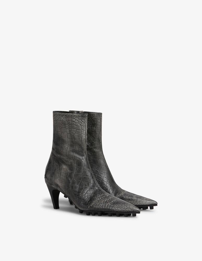 rinascente Marni Spike ankle boot in crocodile print leather