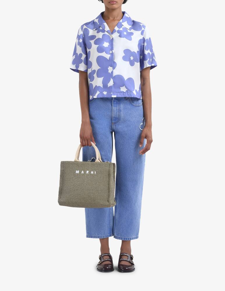 rinascente Marni Tote Bag piccola in tessuto effetto rafia