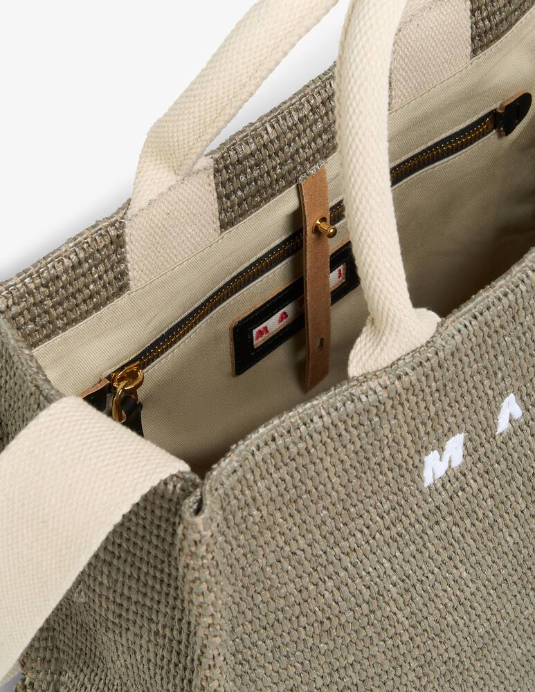 rinascente Marni Tote Bag piccola in tessuto effetto rafia