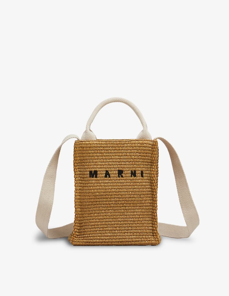 rinascente Marni Raffia-eff tote mini bag