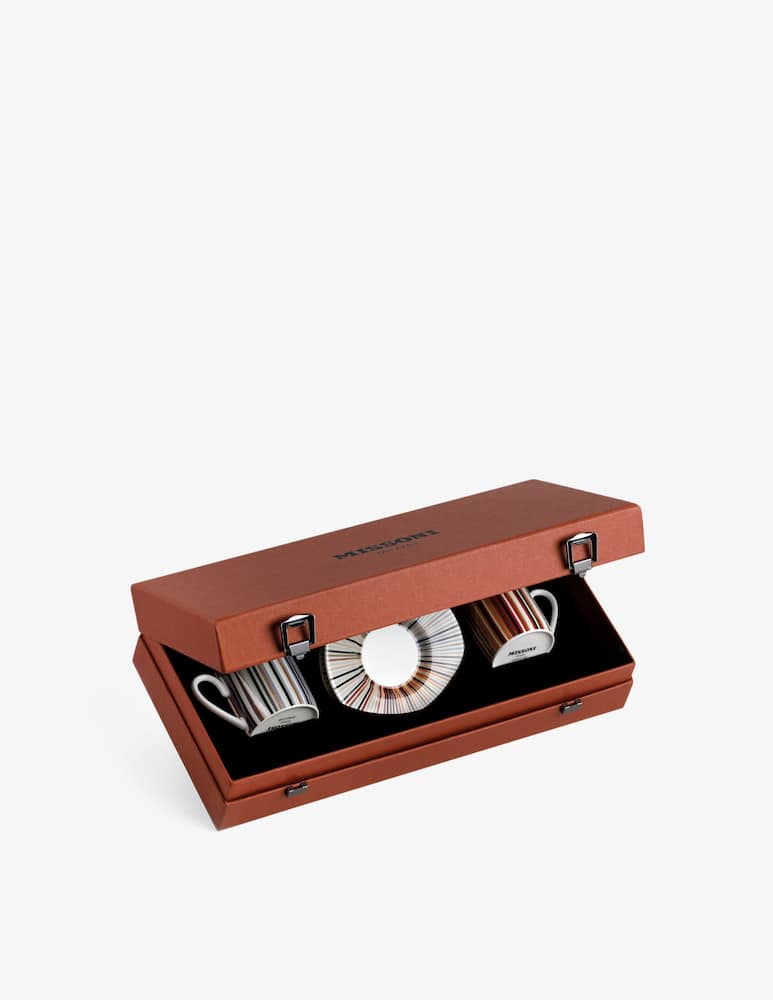 Missoni Home Tazza Stripes Jenkins 148 Conf. Regalo Set 2 Pz. Caffe' C/P - immagine 1 Missoni Home Tazza Stripes Jenkins 148 Conf. Regalo Set 2 Pz. Caffe' C/P - immagine 1