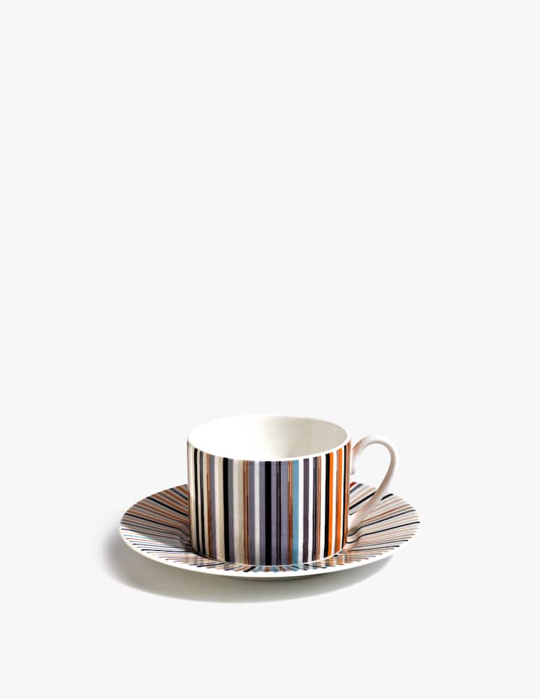 Missoni Home Tea Cup Stripes Jenkins 148 & Saucer Set 2 Pz. - picture 2 Missoni Home Tea Cup Stripes Jenkins 148 & Saucer Set 2 Pz. - picture 2