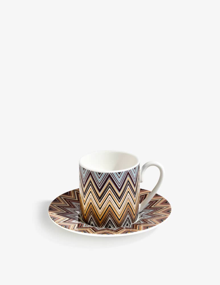 Missoni Home Zig Zag Jarris 148 Gift Box Coffee Cup & Saucer Set 2 Pcs - picture 1 Missoni Home Zig Zag Jarris 148 Gift Box Coffee Cup & Saucer Set 2 Pcs - picture 1