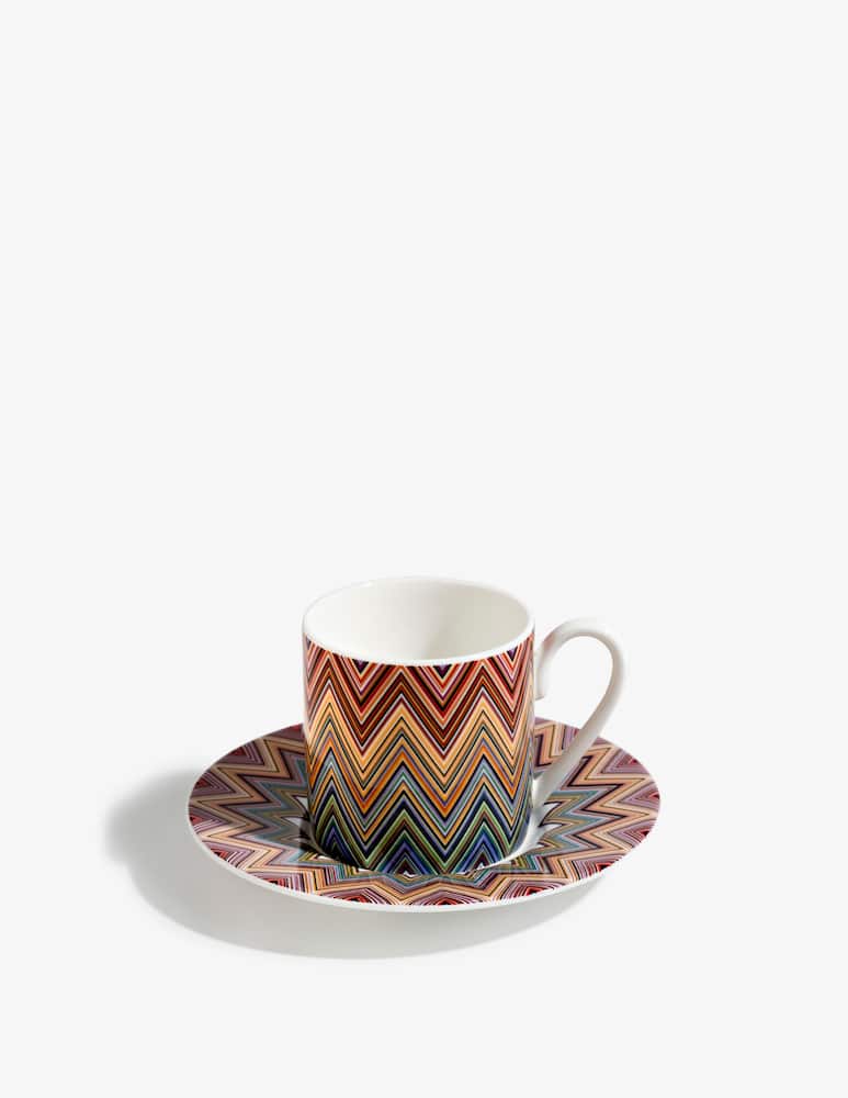 Missoni Home Zig Zag Jarris 156 Gift Box Coffee Cup & Saucer Set 2 Pcs - picture 1 Missoni Home Zig Zag Jarris 156 Gift Box Coffee Cup & Saucer Set 2 Pcs - picture 1