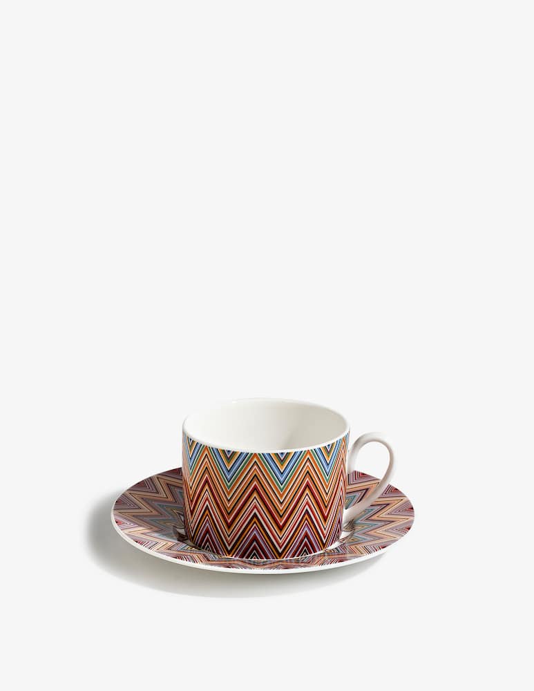 Missoni Home Zig Zag Jarris 156 Gift Box Tea Cup & Saucer Set 2 Pcs - picture 1 Missoni Home Zig Zag Jarris 156 Gift Box Tea Cup & Saucer Set 2 Pcs - picture 1
